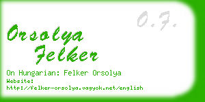 orsolya felker business card